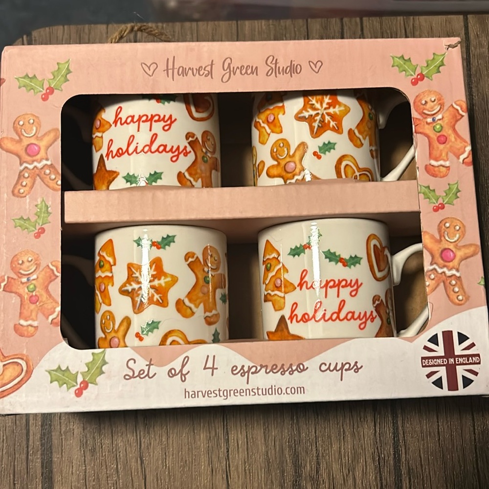 Holiday espresso cups